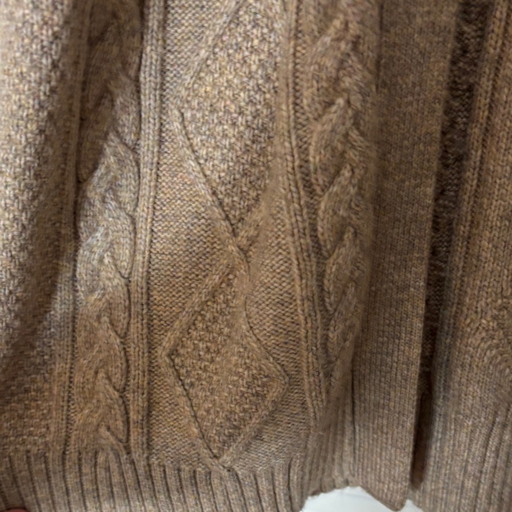 Market & Spruce Cable Knit Cardigan in Tan - Picture 5 of 6